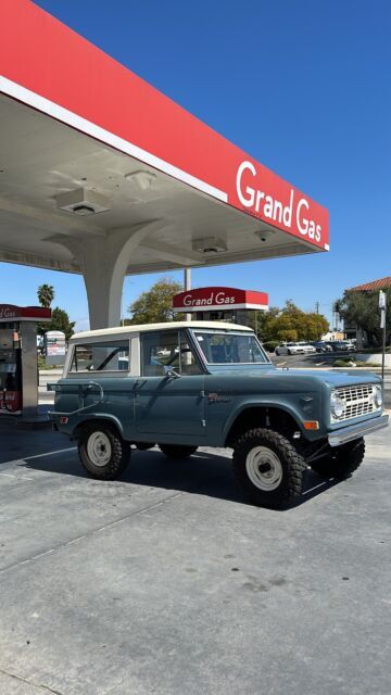 1968 ford bronco wagon blue 4wd automatic sport