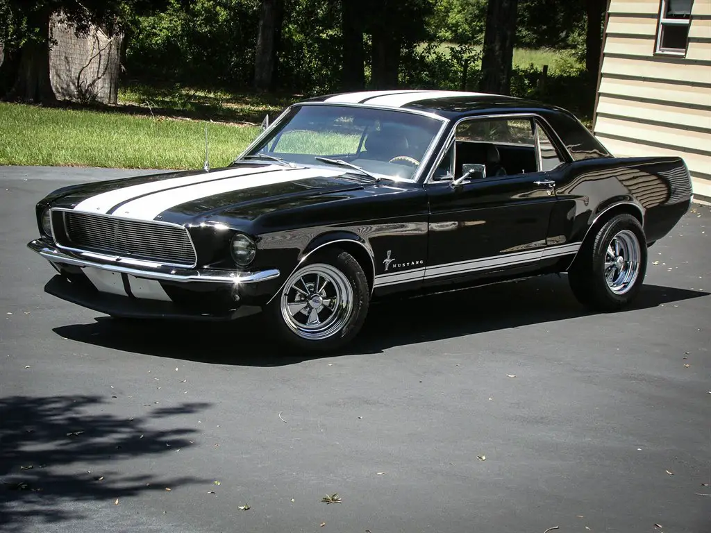 1968 ford mustang gt tribute 66600 miles black coupe 3-speed automatic
