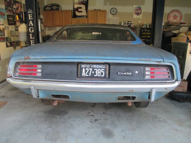 1970 plymouth cuda original unrestored