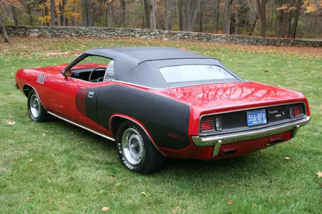 1971 plymouth cuda convertible original 383 4spd, numbers match, broadcast sheet