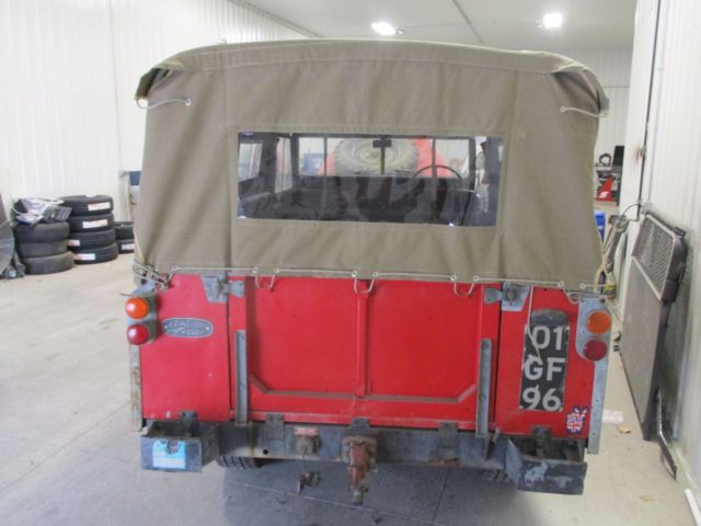 1974 land rover discovery series iii -- red and tan