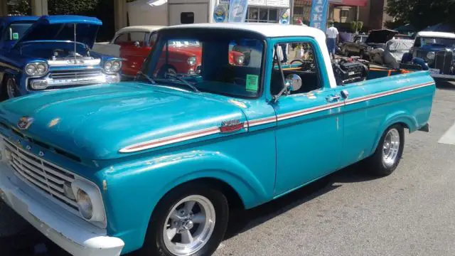 1963 ford f100 shortbed,4.6v8,new drop axel,rims,tires,seat,carpet,6/3ontree