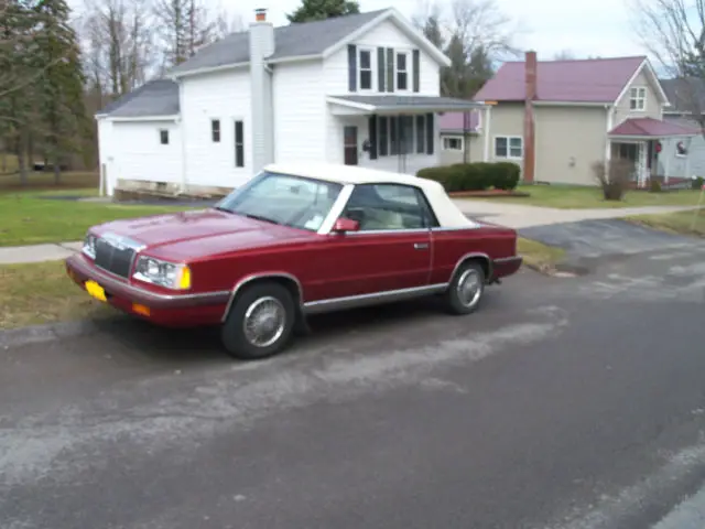 1986 chrysler lebaron mark cross convertible 2-door 2.5l