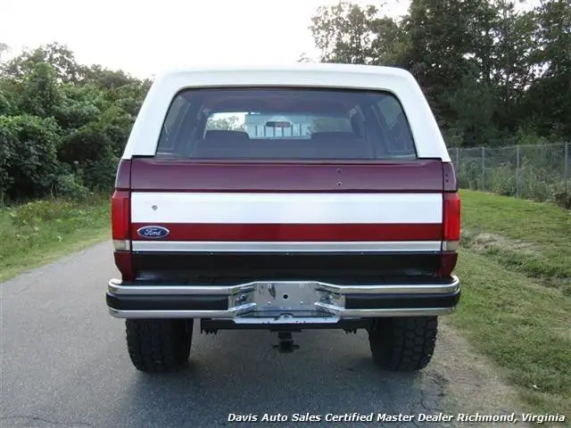 1987 ford bronco xlt lifted 4x4 3/4 ton 8 lug c 36836 miles maroon suv automati