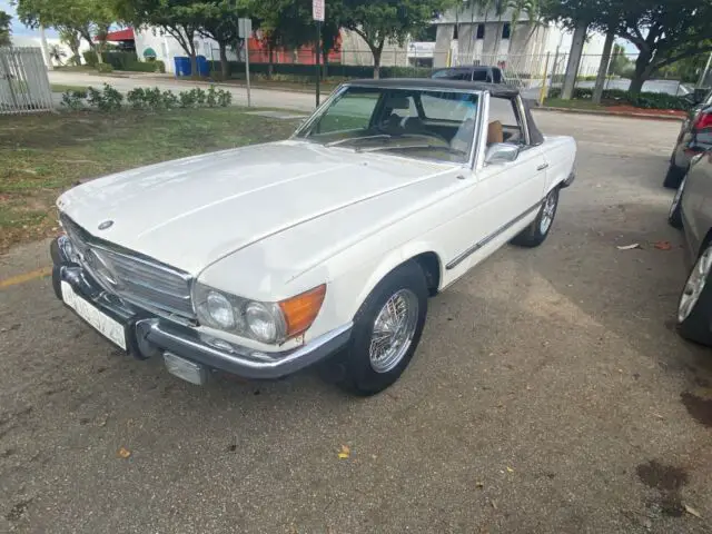 1972 mercedes 450sl white with tan 89k mi runs & drives well l@@k clean title