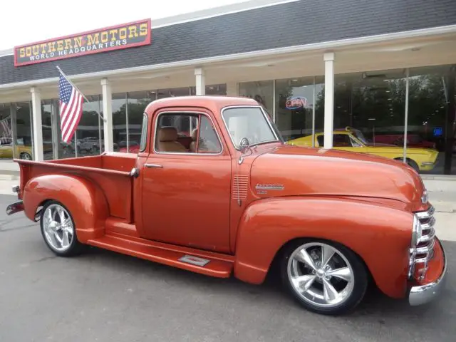 1949 chevrolet 3100 tubine copper 327 auto disc brakes a/c leather