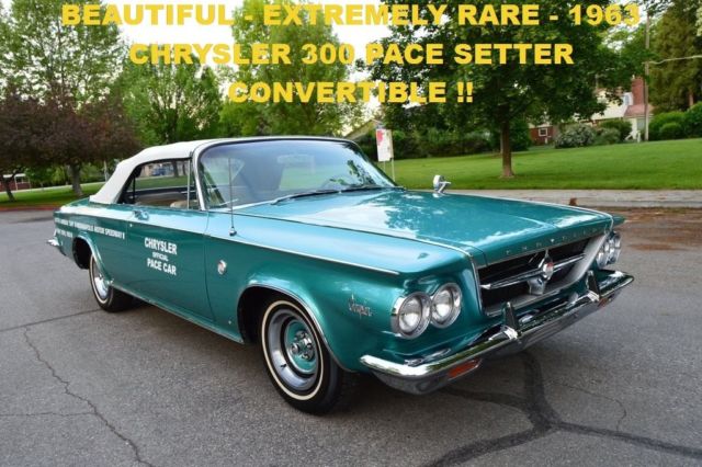 beautiful 1963 chrysler 300 pace setter "pace car" convertible