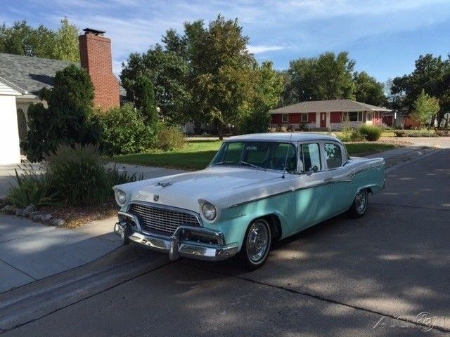 1956 studebaker commander 4-door sedan 259 v8, 3-speed automatic rwd restored