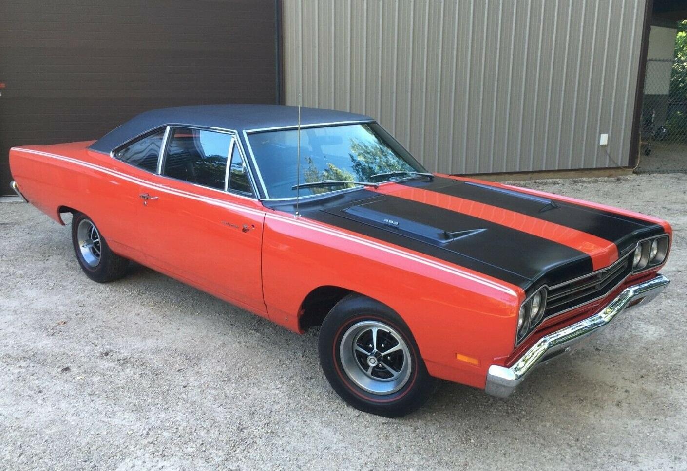 1969 plymouth road runner big block 383 hp engine original rust free sheet metal