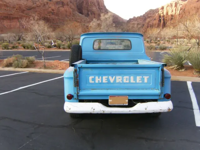 1960 chevy c/10. apache, short bed stepside shop truck, vintage w 348 big block