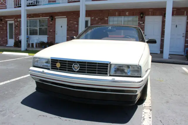 cadillac allante convertible 93 white with red int & top approx 96k miles