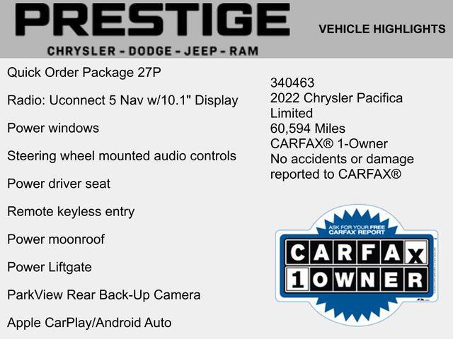2022 chrysler pacifica limited