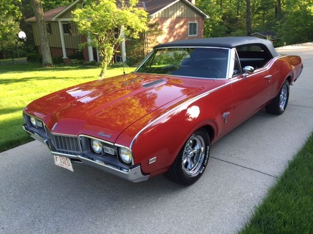 1968 oldsmobile cutlass s convertible - very rare original straight 6 cylinder