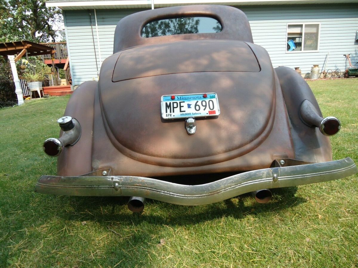 1936 ford 5 window coupe patina car, running driving hot rod, 395 hp v-8 auto