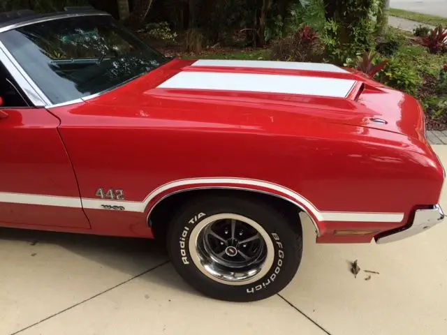 1970 oldsmobile 442 4speed red convertible w30 comp restoration matching engine