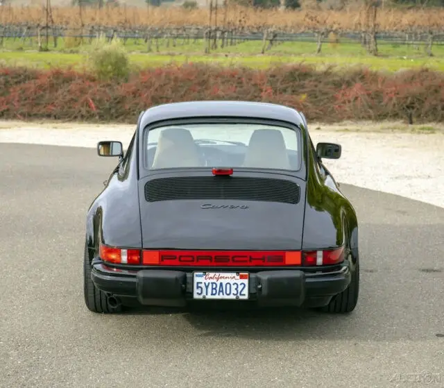 1985 porsche 911 carrera sunroof coupe factory black garaged california