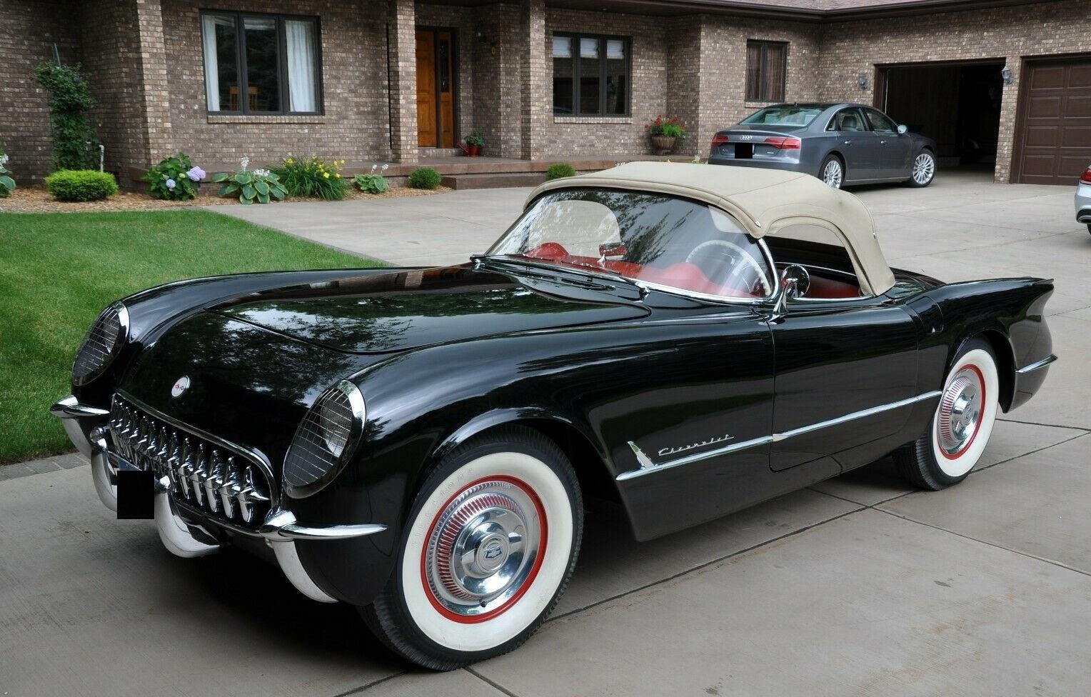 1954 chevrolet corvette black stunning runs and drives flawlessly