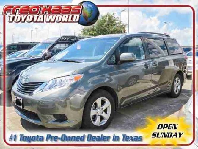 2014 toyota sienna le back up cam power seat one owner in spring, tx