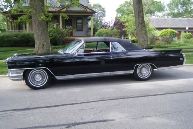 1964 cadillac eldorado convertible, black, red interior stored close to 30 years