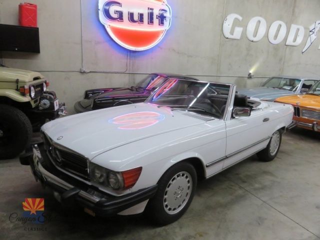 1989 mercedes-benz 560sl roadster, 5.6l v8, 2 tops, rear seat, all orig 1 owner