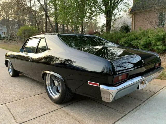 1972 chevrolet nova zz4 crate motor mini tubbed 4 speed tuxedo black 18" wheels