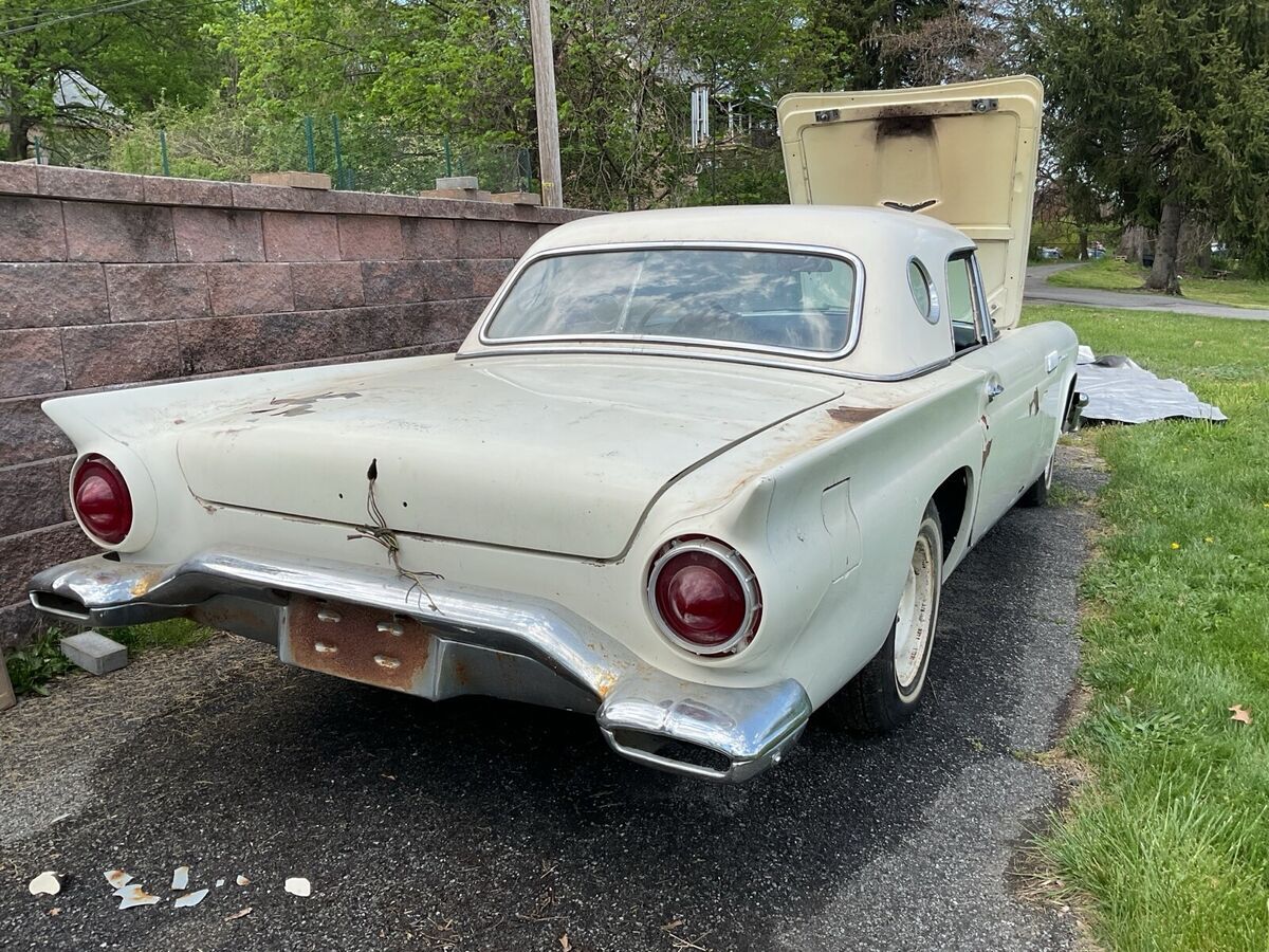 1957 ford thunderbird coupe white e-code