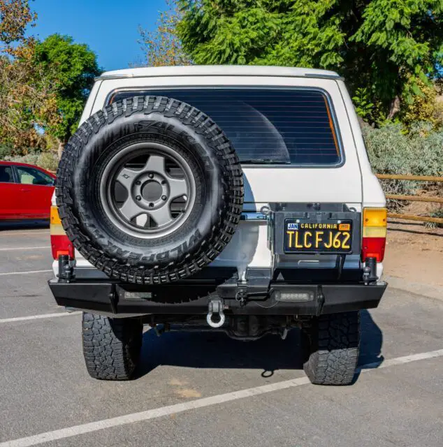 1989 fj62 toyota land cruiser - white - california