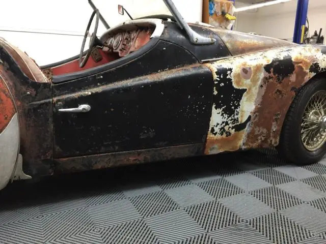1961 triumph tr3a. factory black with red trim. ww. correctly sequenced engine #