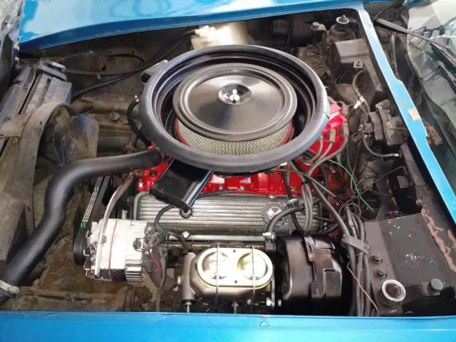 1973 corvette coupe, leather seats, 350 c.i., hurst 4 speed manual transmission