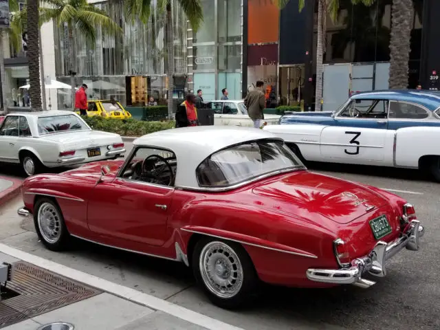 mercedes 190sl 300 hp 5 speed lsd aluminum v8 faster than 300sl disc brakes