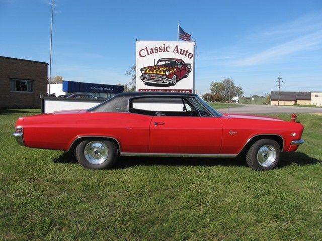 1966 chevrolet caprice 95536 miles red 2 door 8 cylinder automatic