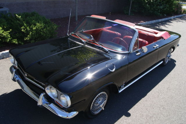 1963 chevrolet corvair monza spyder 2.4l turbo tuxedo black/red gorgeous car !!!