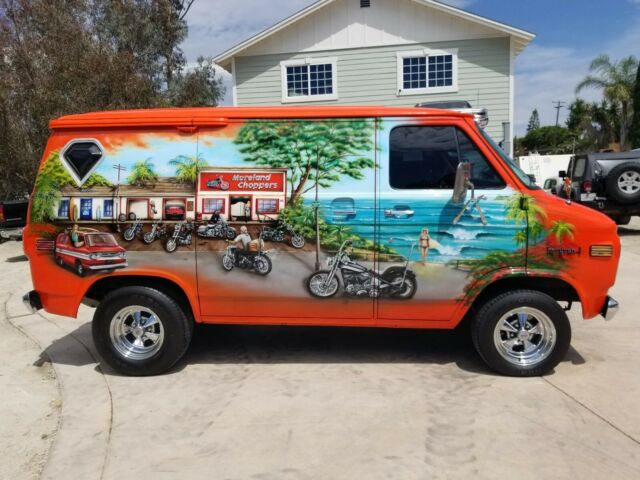 1976 chevy g10 van,custom one of a kind david mann chopper inspired art, $25,900