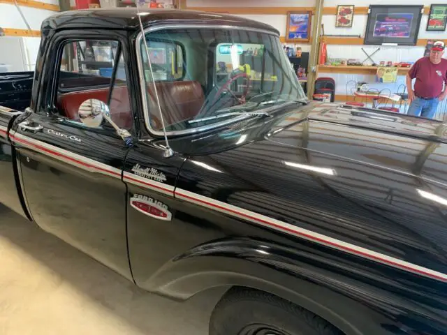 1965 ford f100 pickup black rwd manual custom