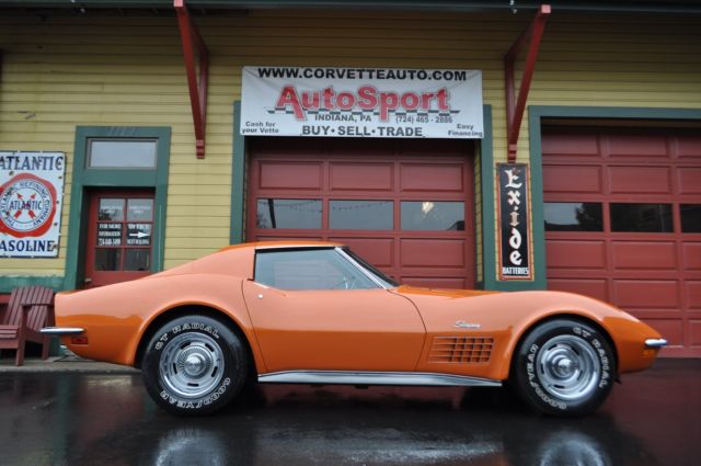 1972 corvette 454 #’s match 2 tank sheets 4sp ac ontario orange