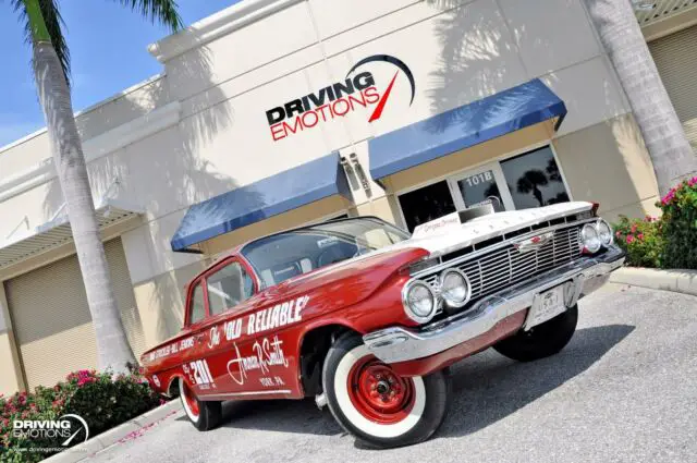 1961 chevrolet biscayne coupe 409 the old reliable tribute 0 burgundy/maroon co
