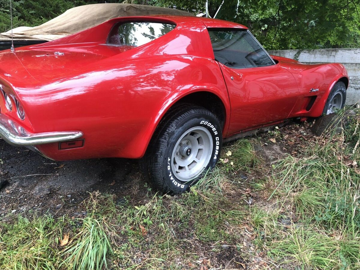 1973 chevrolet corvette 454 coupe red fwd automatic t top