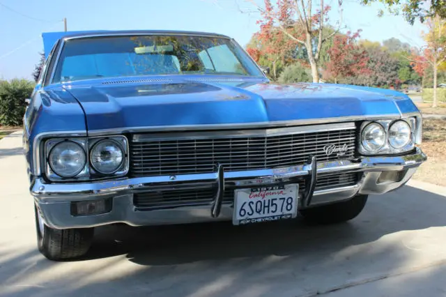 1970 chevrolet caprice 2 door hardtop 350/300 hp a/c clean ca car