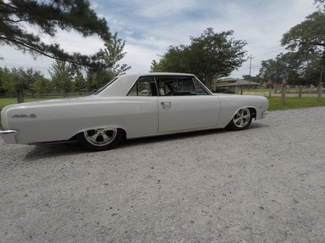 65' chevrolet chevelle malibu ss white w/ ghost flames 383 stroker