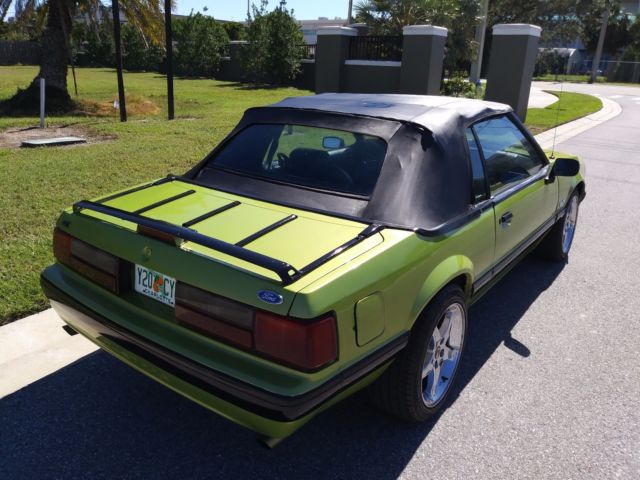 1989 ford mustang 5.0 lx convertible no reserve! low miles no rust fl car