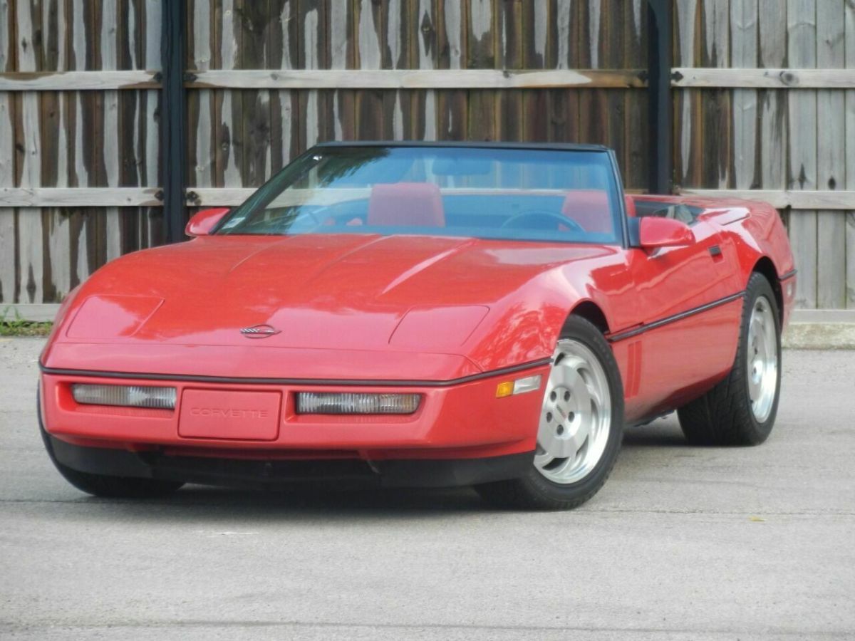 1987 chevrolet corvette base 2dr convertible 39788 miles red convertible 5.7l v8