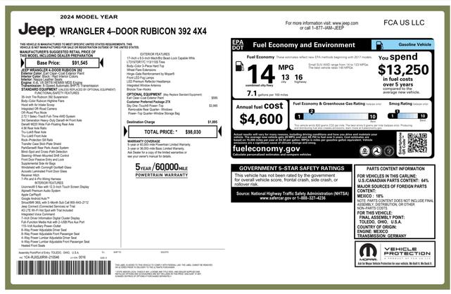 2024 jeep wrangler rubicon 392