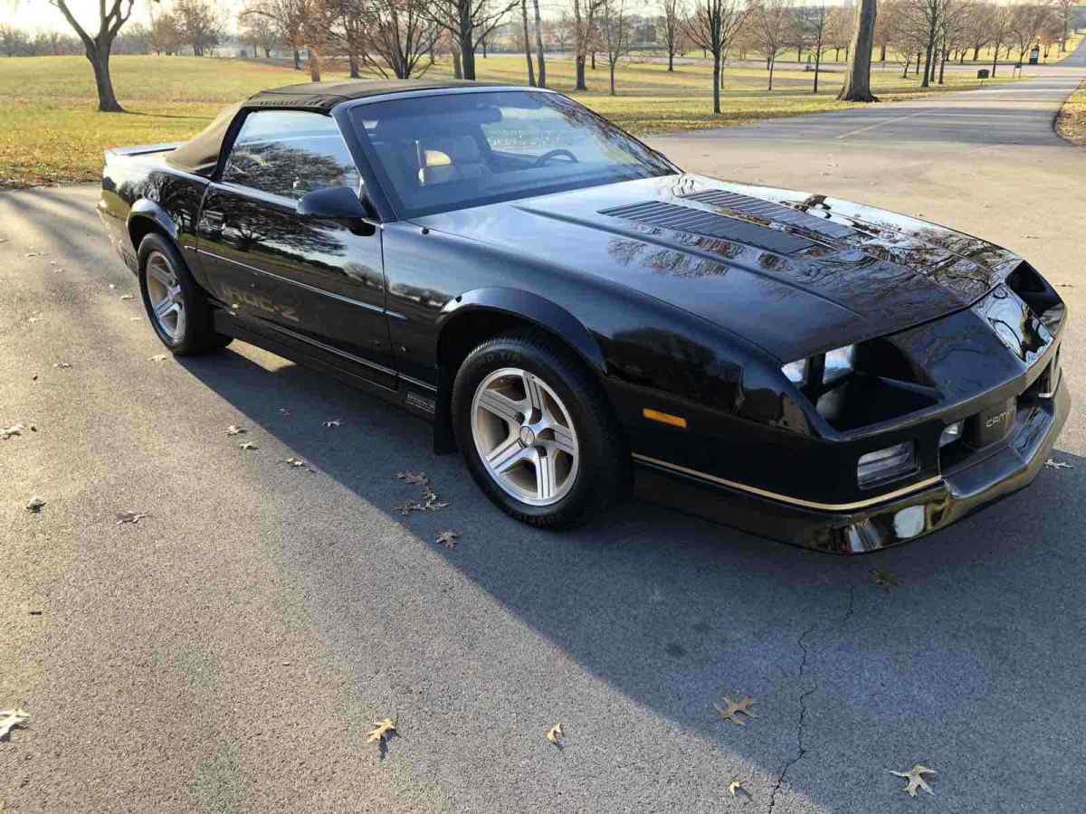 1988 chevrolet camaro convertible black rwd automatic
