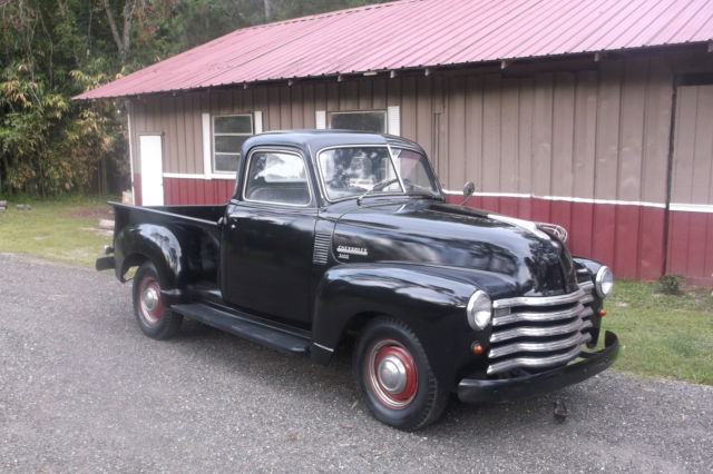 1950 chevrolet pickup 3100 original black beauty!