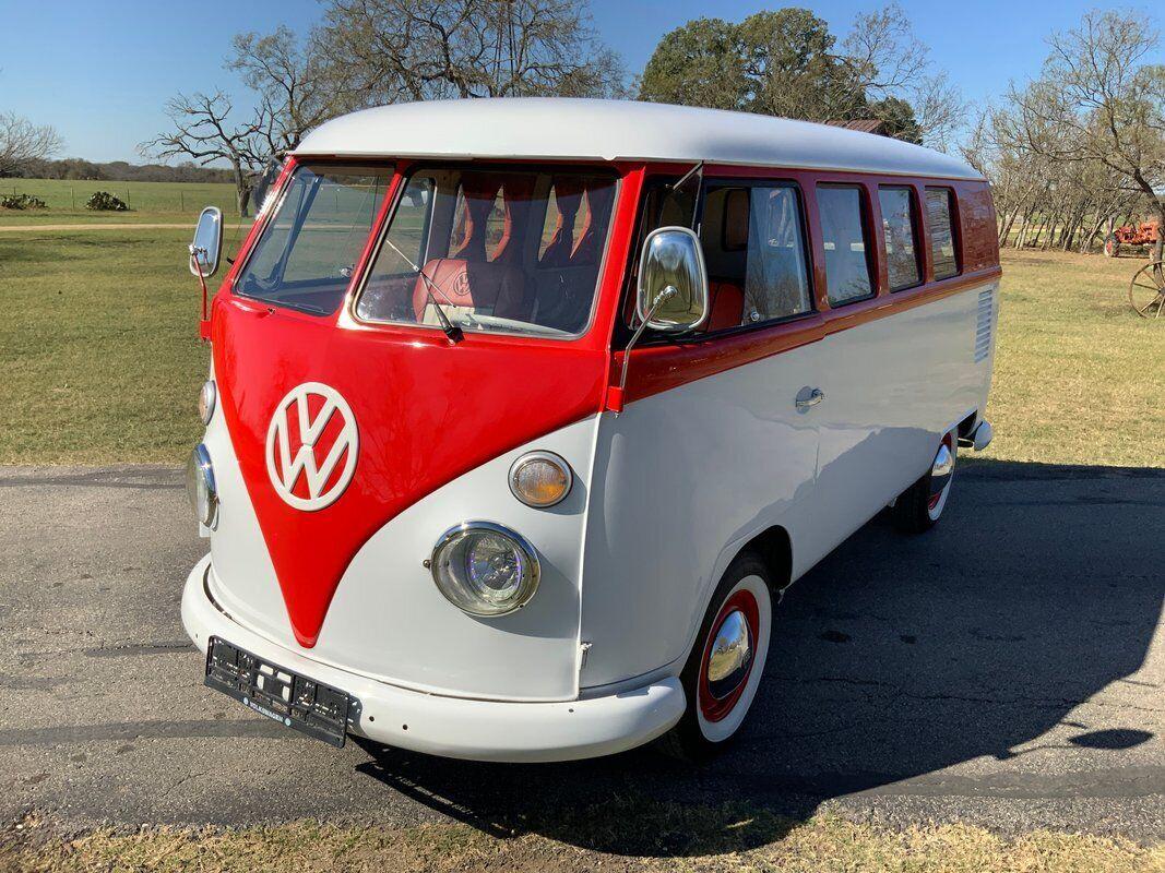 1966 volkswagen microbus 13 window tv cool 19139 miles red van