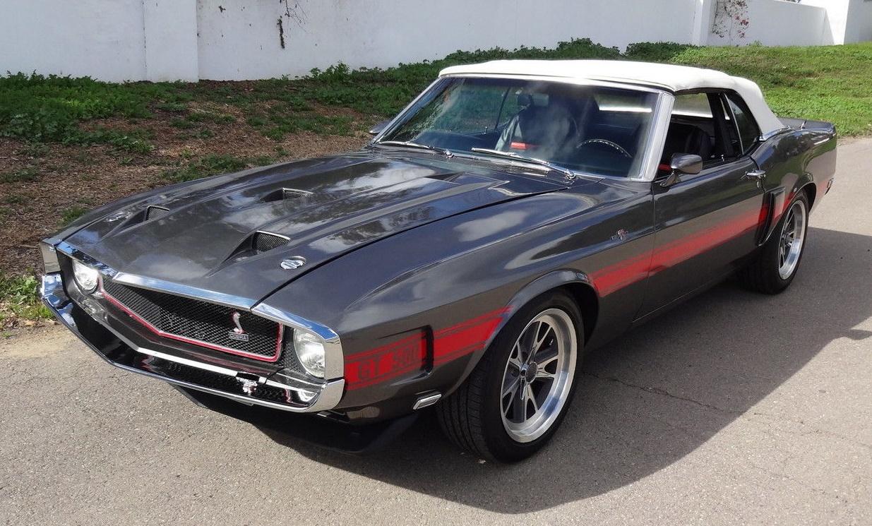 1969 ford mustang convertible gt-500 shelby clone