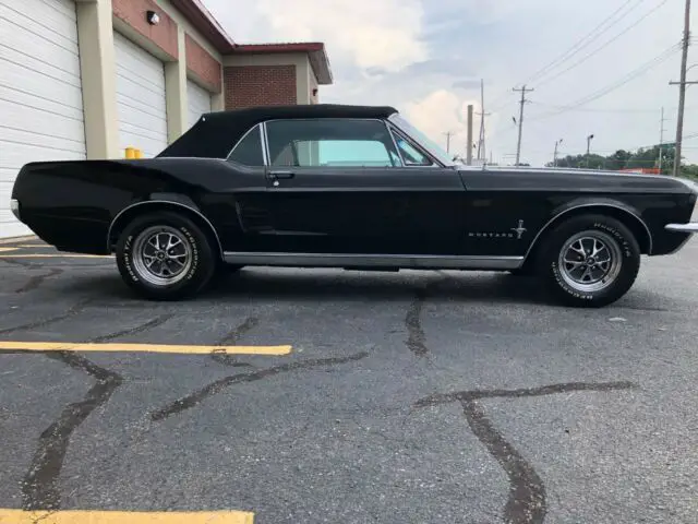 1967 ford mustang convertible factory triple black raven black nicely restored