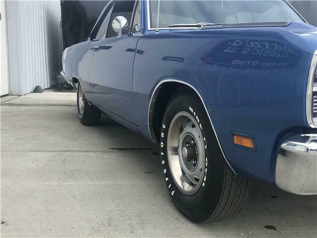 1969 dodge dart swinger b5 blue 2 door 340 v-8 manual