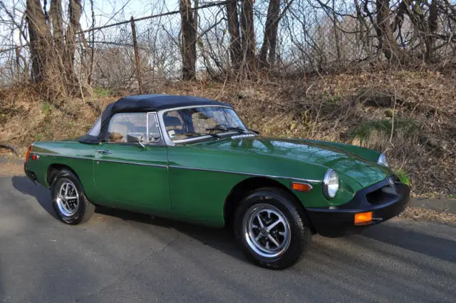 1979 mgb roadster brooklands green, bisque tan interior, new parts low mileage!