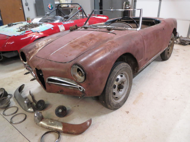 1958 alfa romeo spider normale 750 d series excellent solid restoration project